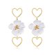 The new super delicate love drip flower pendant earrings