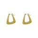 Titanium steel plating K copper color preservation color simple temperament metal versatile earrings retro female earrings