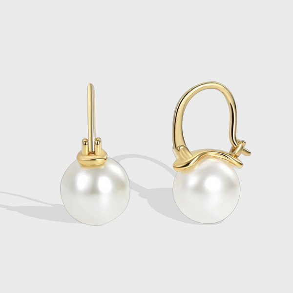 Simple bead earrings female retro popular pearl earrings temperament hundred matching earrings